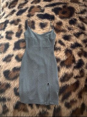 Windsor Blue Sliver Glittery Mini Dress